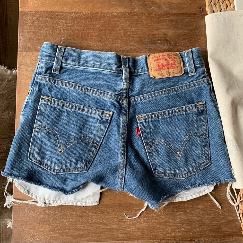 Levi Distressed Jean Shorts